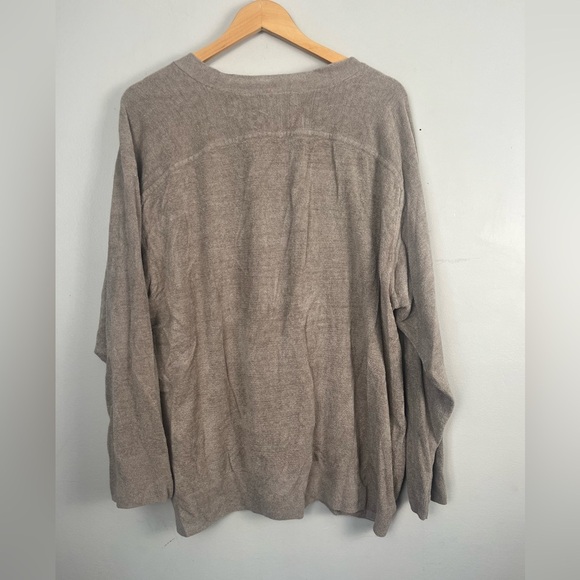 Barefoot Dreams CozyChic Ultra Lite long Sleeve Cardigan in beach rock size 2x - Picture 6 of 6